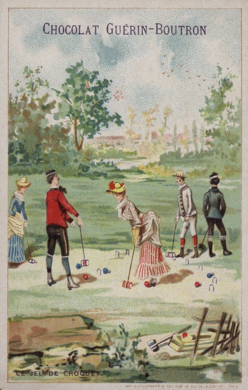 Gra w krokieta (chromolitho) autorstwa French School