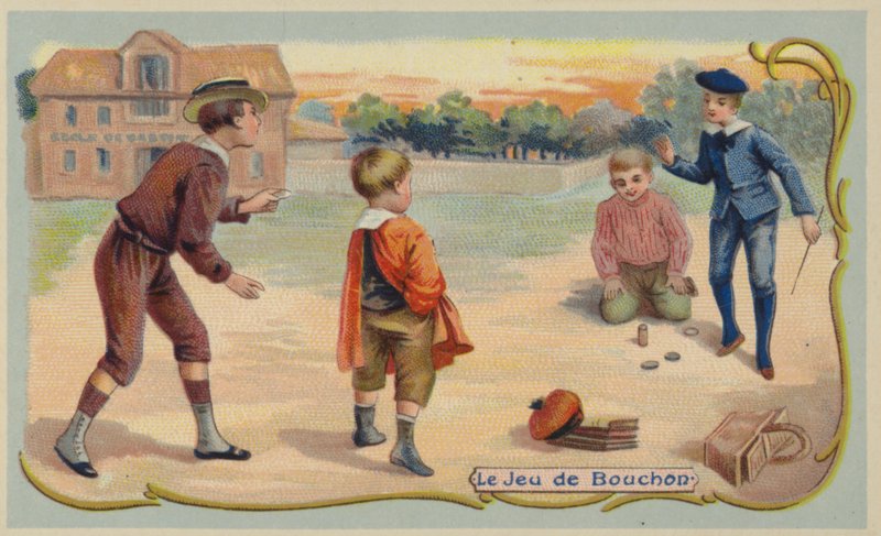 Gra w kółka (chromolitho) autorstwa French School