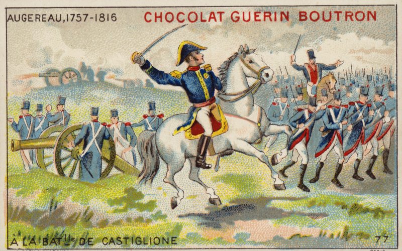 Generał Augereau w bitwie pod Castiglione (chromolitho) autorstwa French School