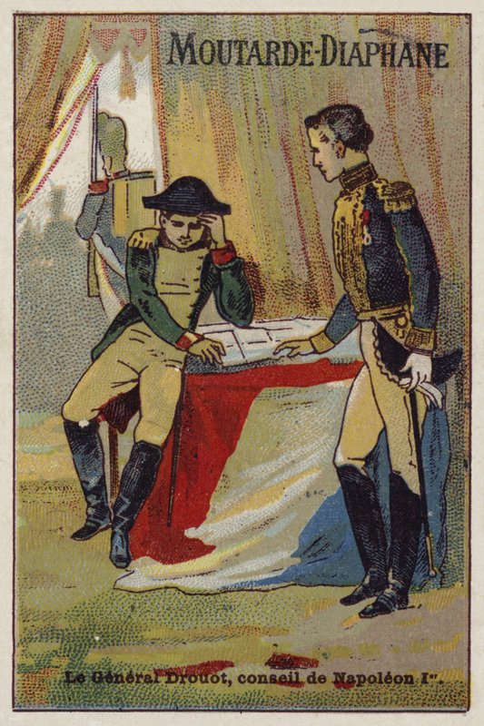 Generał Drouot doradza Napoleonowi autorstwa French School