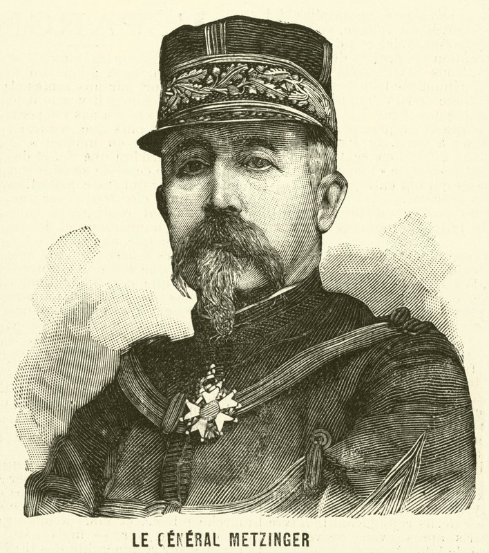 Generał Leon Frederic Hubert Metzinger, żołnierz francuski (rycina) autorstwa French School