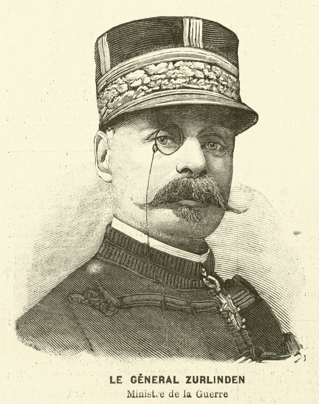 Generał Zurlinden, francuski minister wojny (grafika) autorstwa French School