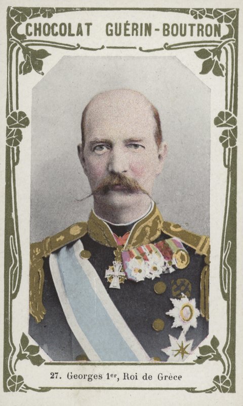 Georges Premier, król Grecji (kolorowe zdjęcie) autorstwa French School