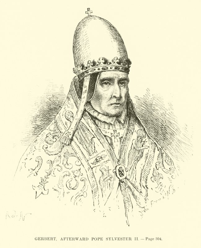 Gerbert, później papież Sylwester II autorstwa French School