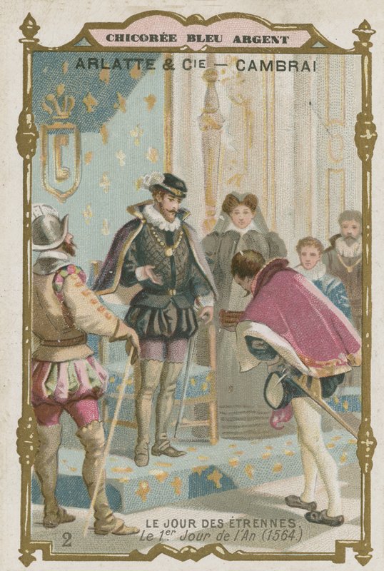 Wręczanie prezentów w Nowy Rok, Francja autorstwa French School