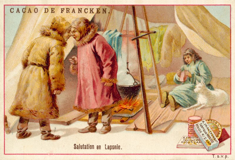 Powitanie w Laponii (chromolitho) autorstwa French School