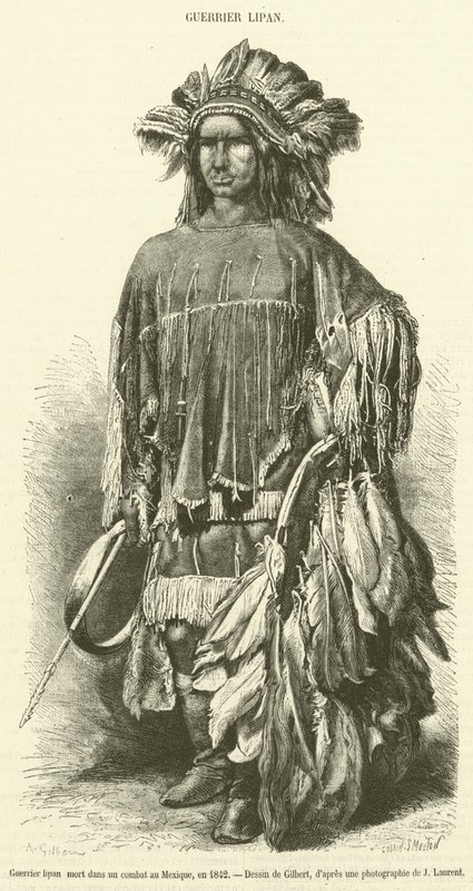 Wojownik Lipan, który zginął w walce w Meksyku, 1842 (rycina) autorstwa French School