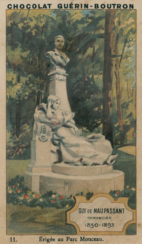 Guy de Maupassant, powieściopisarz, 1850-1893, wzniesiony w Parc Monceau autorstwa French School