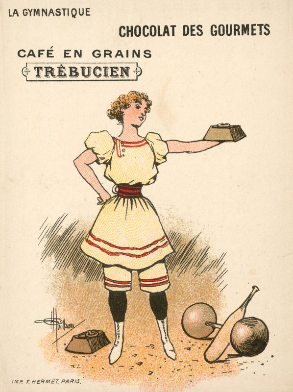 Gimnastyka (chromolitho) autorstwa French School