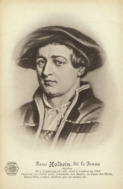 Hans Holbein Młodszy, niemiecki malarz (litografia) autorstwa French School