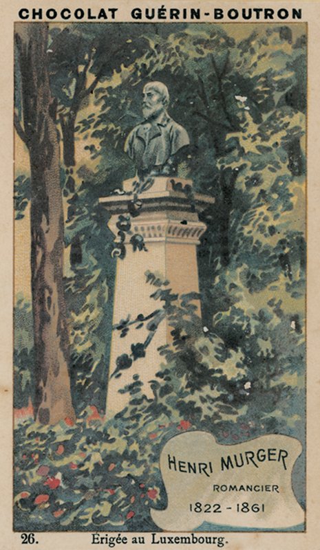 Henri Murger, powieściopisarz, 1822-1861, Erigee w Luksemburgu autorstwa French School