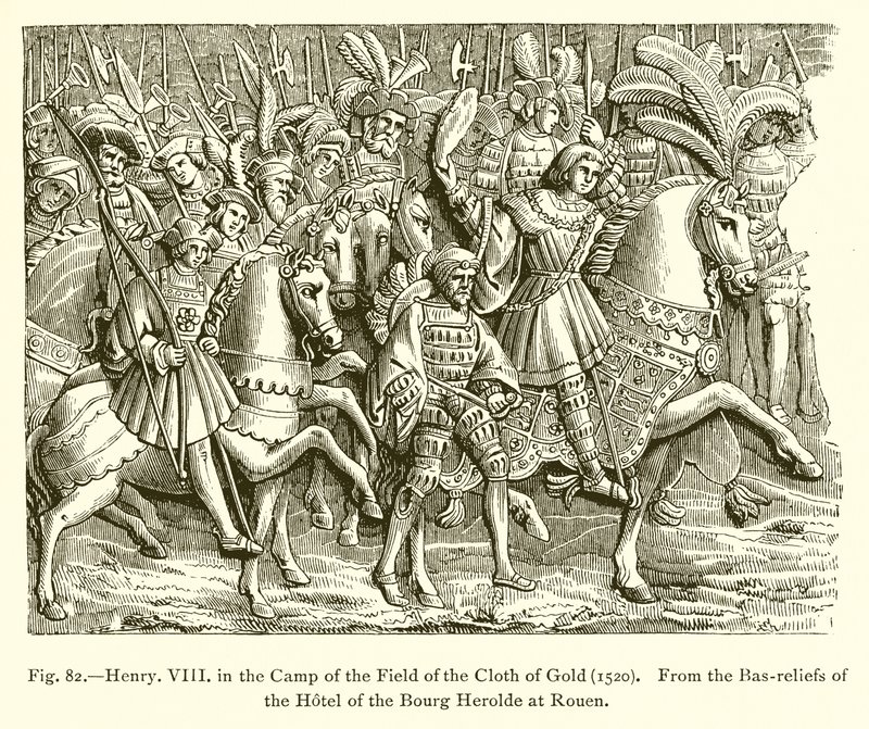 Henryk VIII w Obozie Pola Złotego Płótna (1520) autorstwa French School