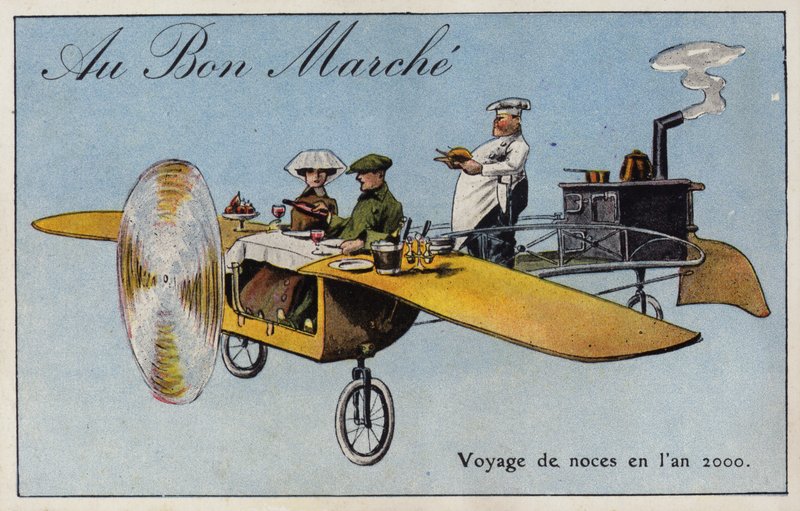 Miesiąc miodowy w 2000 roku (chromolitho) autorstwa French School