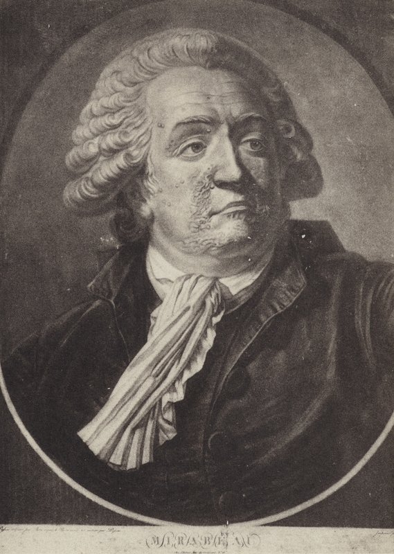 Honore Gabriel Riqueti, hrabia de Mirabeau, francuski polityk rewolucyjny i mówca autorstwa French School