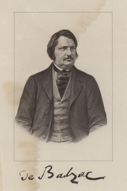 Honore de Balzac, francuski powieściopisarz i dramaturg autorstwa French School