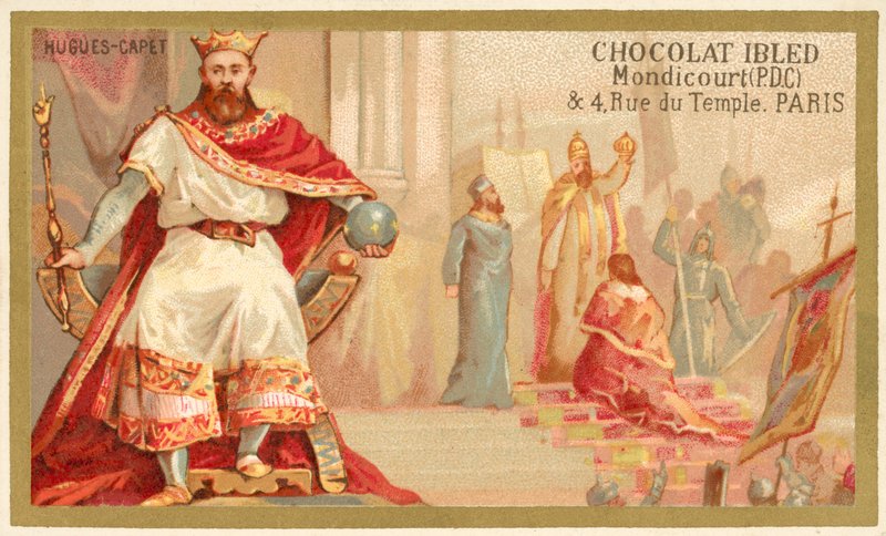 Hugh Capet, król Franków (chromolitho) autorstwa French School