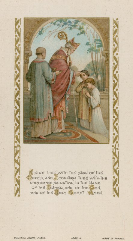 Podpisuję cię znakiem krzyża (chromolitho) autorstwa French School