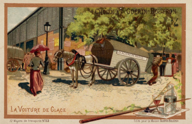 Wózek na lód (chromolitho) autorstwa French School