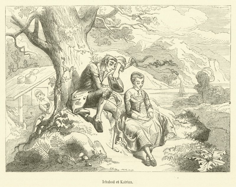 Ichabod et Katrina (grafika) autorstwa French School