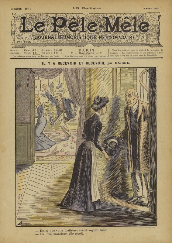 Jest otrzymywanie i otrzymywanie. Ilustracja do Le Pele-Mele autorstwa French School