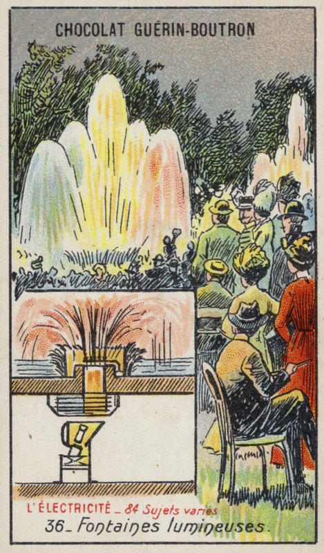 Podświetlane fontanny (chromolitho) autorstwa French School
