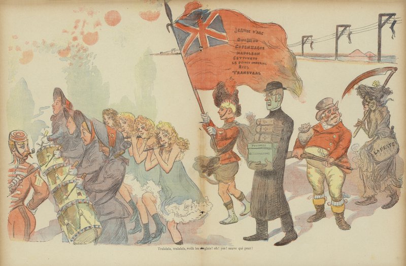 Ilustracja dla Le Rire (kolorowa litografia) autorstwa French School