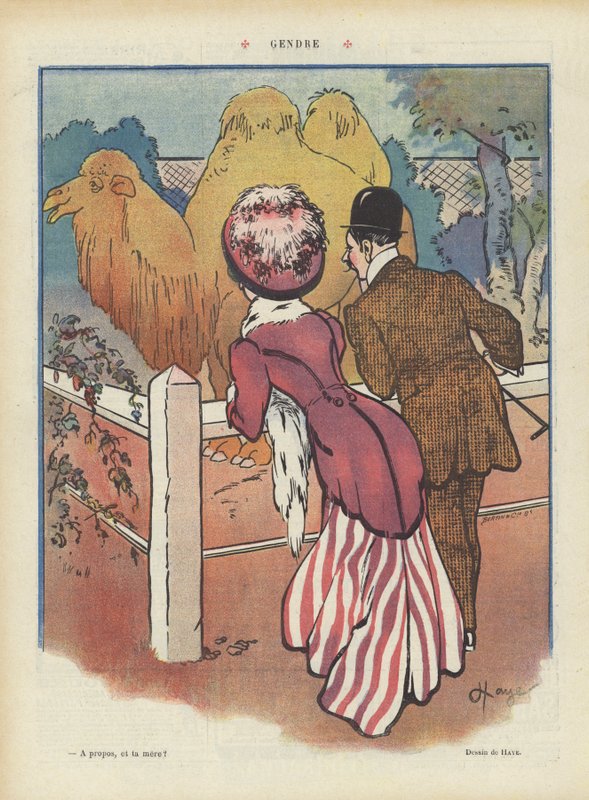 Ilustracja do Le Rire (kolor lito) autorstwa French School