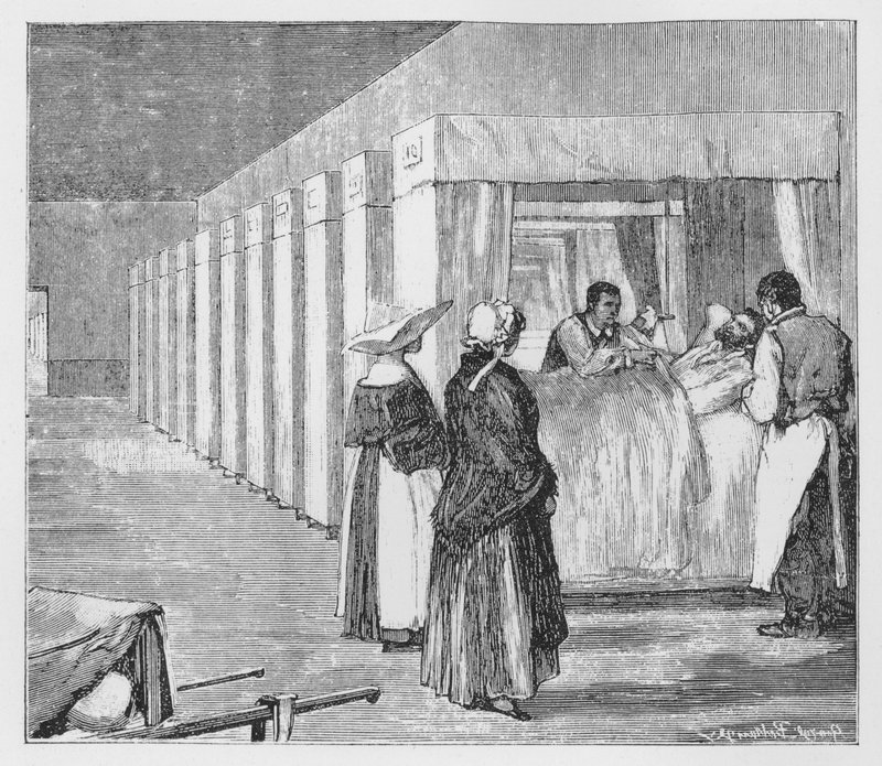 Ilustracja do Powieść realistyczna „Assommoir” Emile Zola (grafika) autorstwa French School