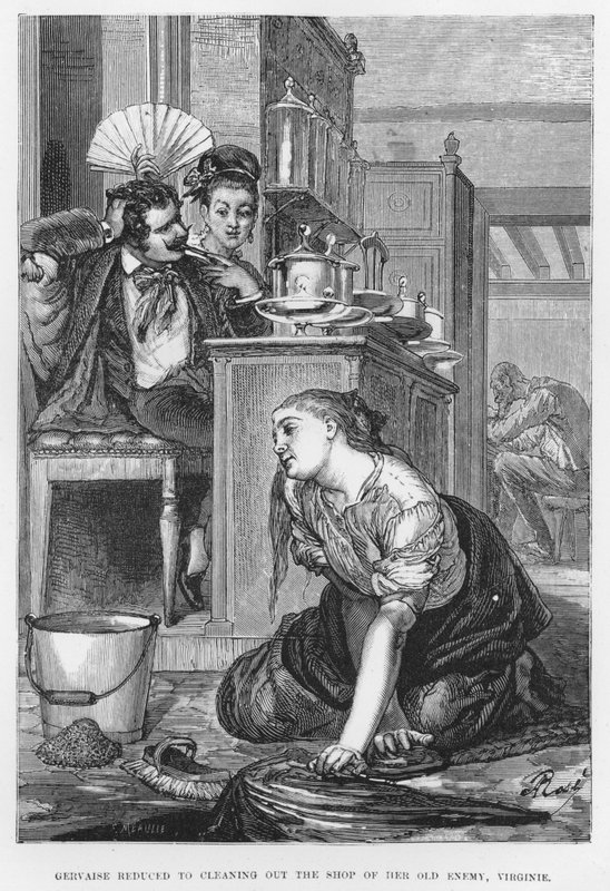 Ilustracja do powieści „Assommoir” autorstwa Emile