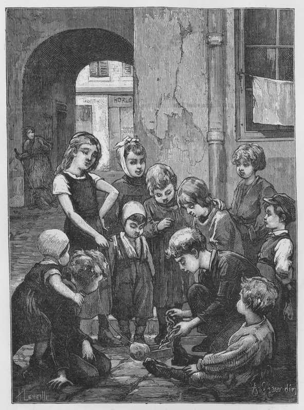 Ilustracja do powieści „Assommoir” autorstwa Emile