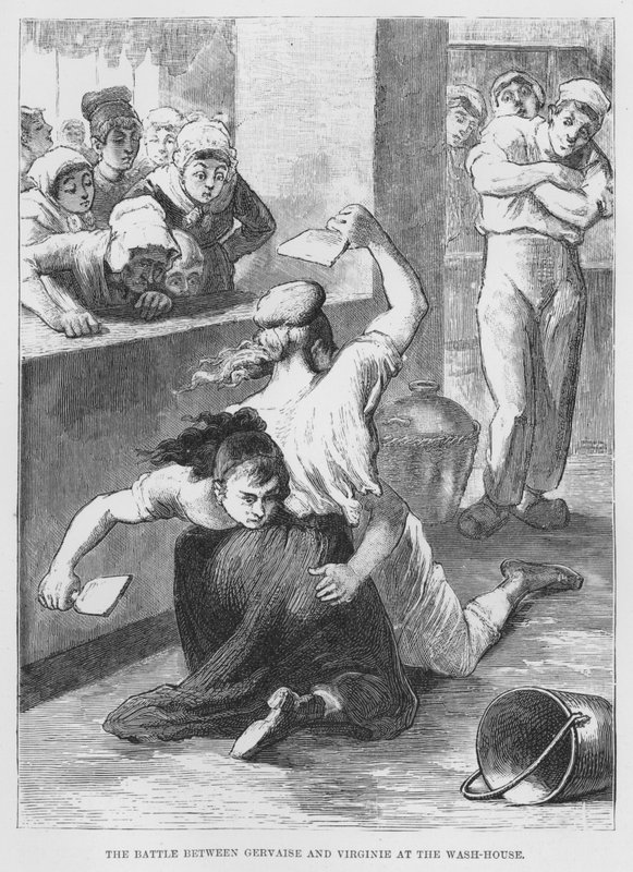 Ilustracja do powieści „Assommoir” autorstwa Emile