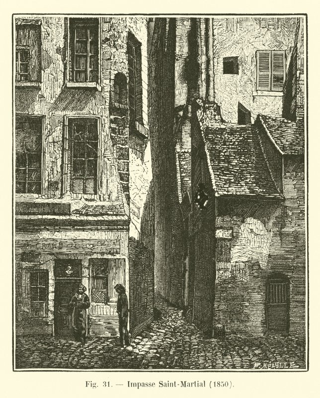 Impas Saint-Martial, 1850 autorstwa French School