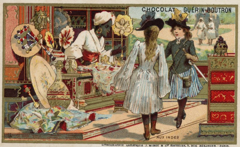 W Indiach (chromolitho) autorstwa French School
