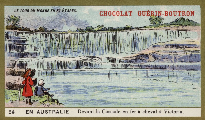 Przed Horseshoe Falls, Victoria, Australia (chromolitho) autorstwa French School