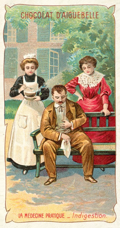 Niestrawność (chromolitho) autorstwa French School