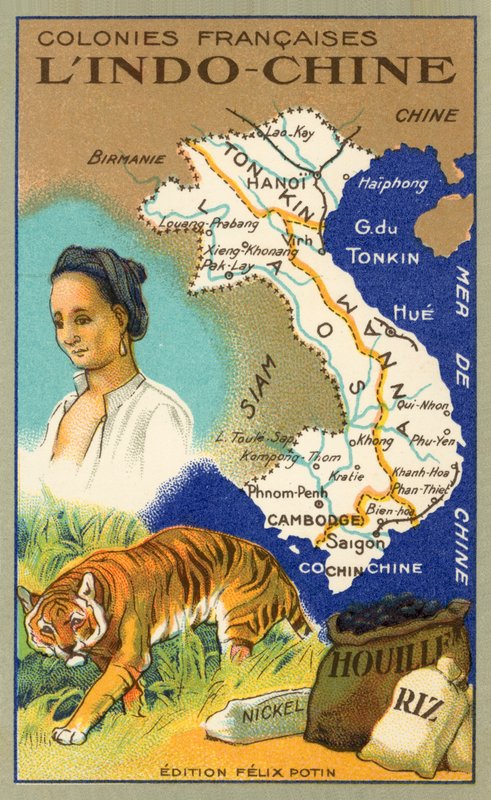 Indochiny (chromolitho) autorstwa French School