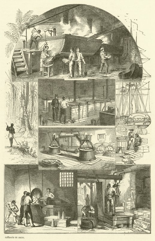 Wnętrze cukrowni (grafika) autorstwa French School