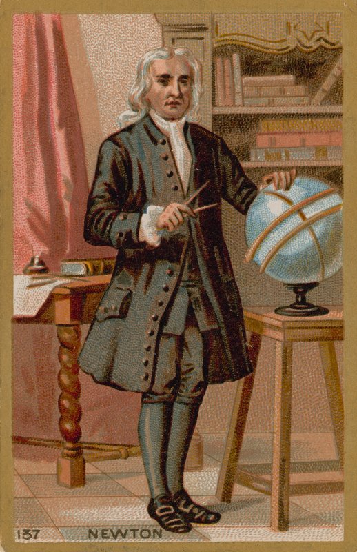Isaac Newton, fizyk angielski z XVII-XVIII wieku autorstwa French School
