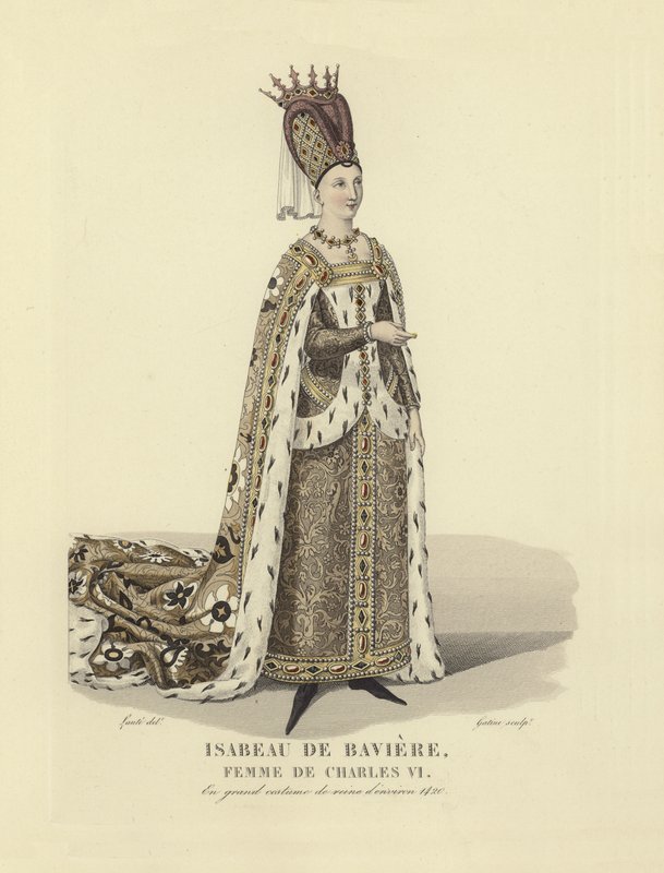 Isabeau z Bawarii, żona króla Karola VI Francji autorstwa French School