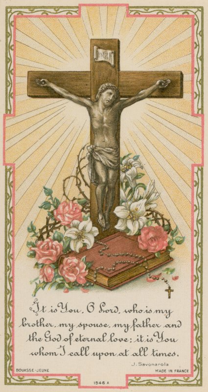 To Ty, Panie, jesteś moim bratem, moją małżonką, moim ojcem i Bogiem wiecznej miłości; to Ciebie zawsze wzywam.” autorstwa French School