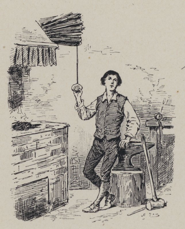 Włoski kompozytor Gioachino Rossini jako chłopiec (grafika) autorstwa French School