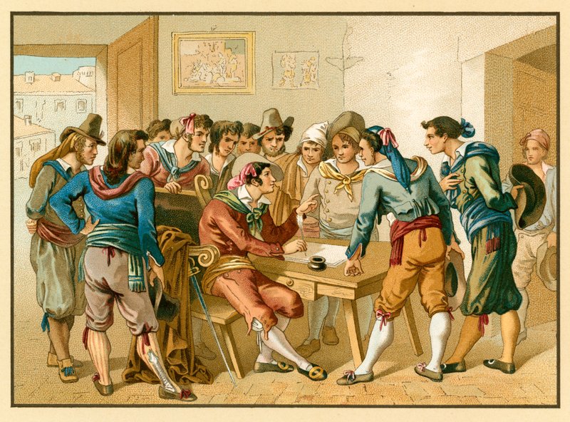 Włochy kostium autorstwa French School