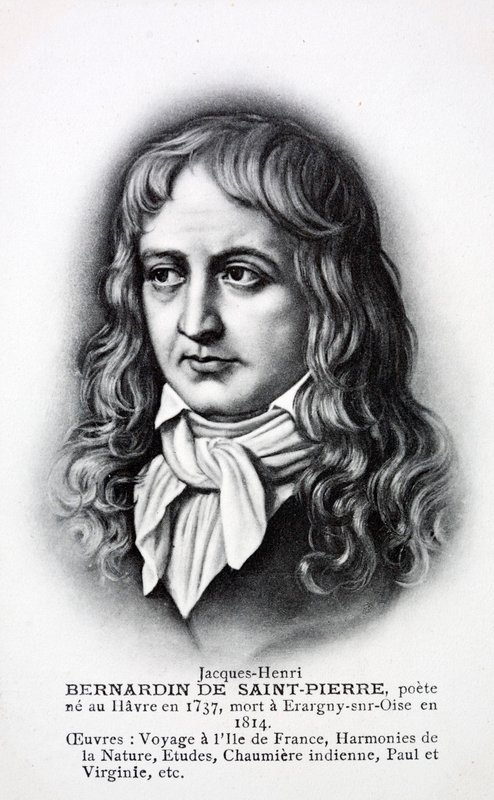 Jacques-Henri Bernardin de Saint-Pierre, francuski pisarz (litografia) autorstwa French School