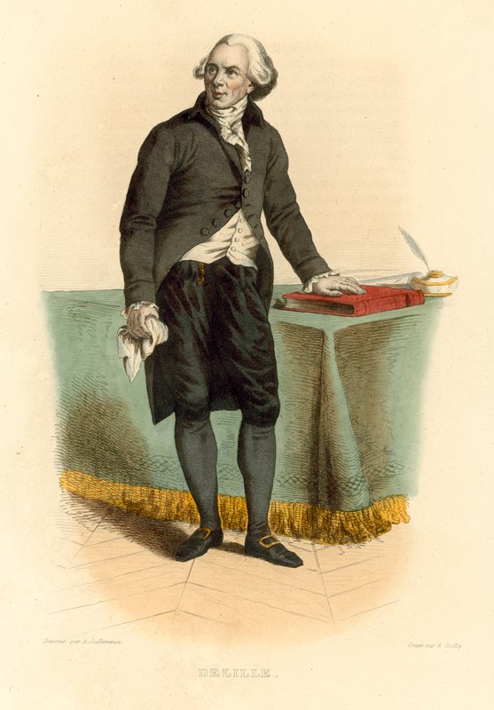 Jacques Delille (kolorowy grawerunek) autorstwa French School
