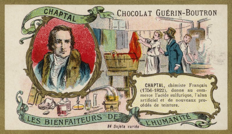 Jean-Antoine Chaptal, francuski chemik (chromolitho) autorstwa French School