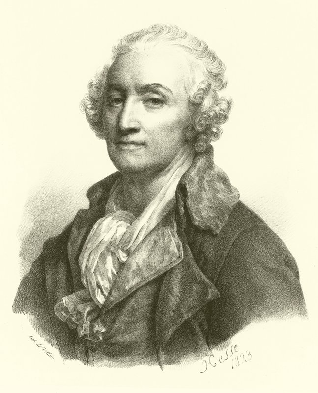 Jean-Baptiste Greuze, portret (grafika) autorstwa French School