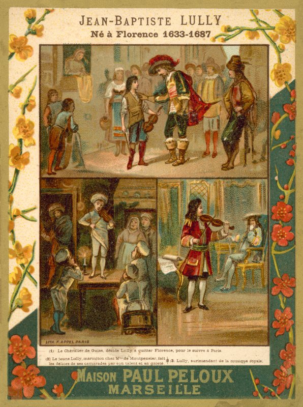 Jean-Baptiste Lully, francuski muzyk i kompozytor (chromolitho) autorstwa French School
