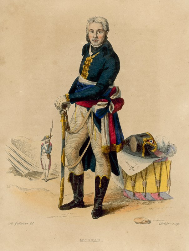 Jean-Victor Moreau (kolorowy grawerunek) autorstwa French School