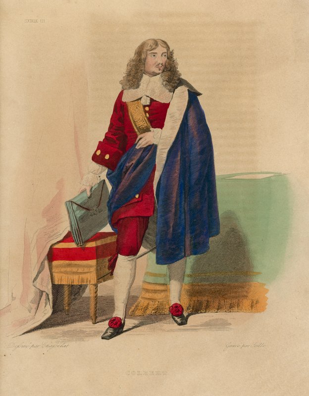 Jean Baptiste Colbert (kolorowy grawerunek) autorstwa French School