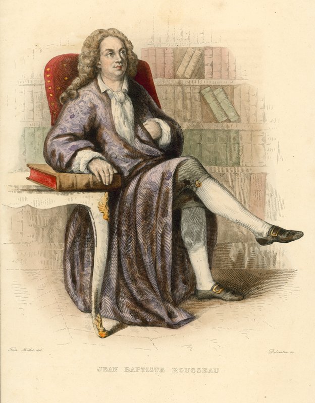 Jean Baptiste Rousseau (kolorowy grawerunek) autorstwa French School